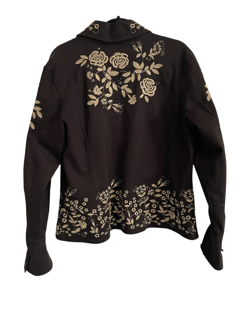 Stetson Women’s Black Ivory Floral Embroidered Western Blazer Jacket Size XL - Picture 5 of 11